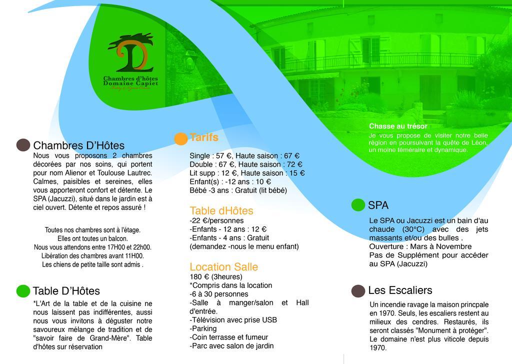 Domaine Capiet Bed & Breakfast Courpiac Luaran gambar